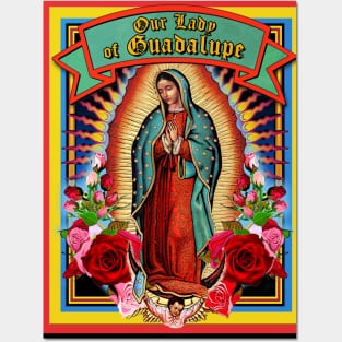 Guadalupe Virgin Mary Milagro Holy Card Posters and Art